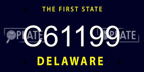 C61199 Delaware License Plate