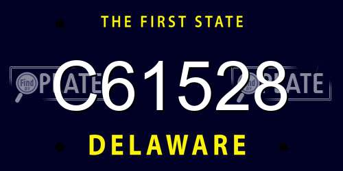 C61528 Delaware License Plate
