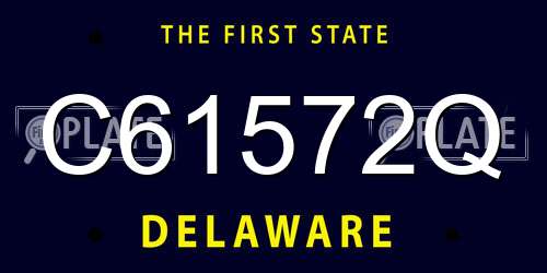 C61572Q Delaware License Plate
