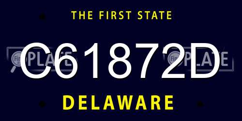 C61872D Delaware License Plate