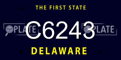C6243 Delaware License Plate