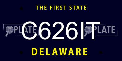 C626IT Delaware License Plate