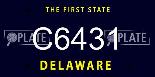 C6431 Delaware License Plate