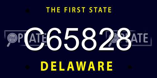 C65828 Delaware License Plate