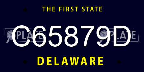 C65879D Delaware License Plate