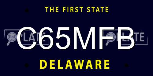 C65MFB Delaware License Plate