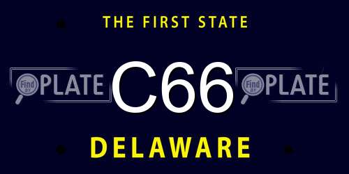 C66 Delaware License Plate