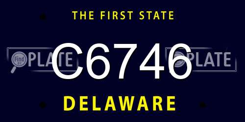 C6746 Delaware License Plate
