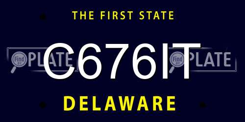C676IT Delaware License Plate