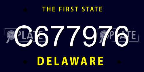 C677976 Delaware License Plate