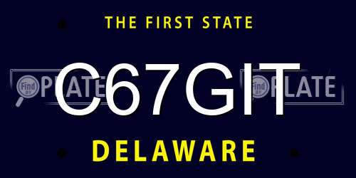 C67GIT Delaware License Plate