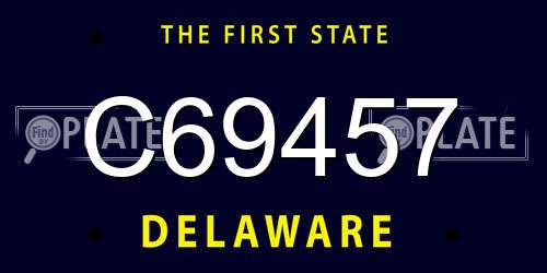 C69457 Delaware License Plate