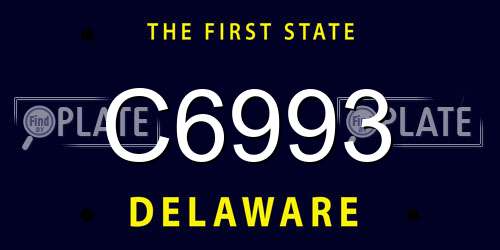 C6993 Delaware License Plate