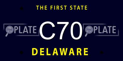 C70 Delaware License Plate