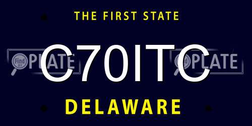 C70ITC Delaware License Plate