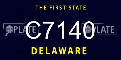 C7140 Delaware License Plate