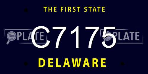 C7175 Delaware License Plate