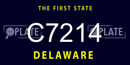 C7214 Delaware License Plate