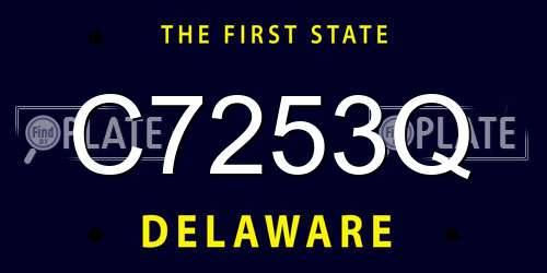 C7253Q Delaware License Plate