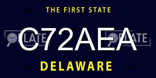 C72AEA Delaware License Plate