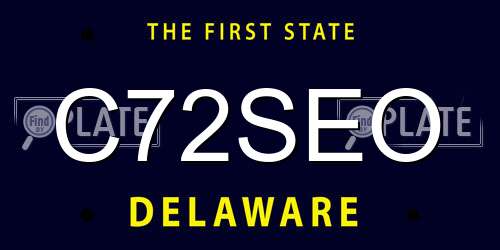 C72SEO Delaware License Plate
