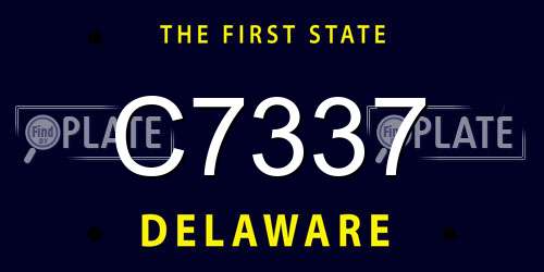 C7337 Delaware License Plate