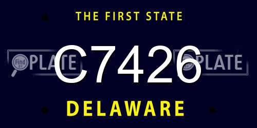C7426 Delaware License Plate