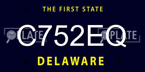 C752EQ Delaware License Plate