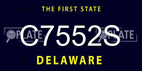 C7552S Delaware License Plate