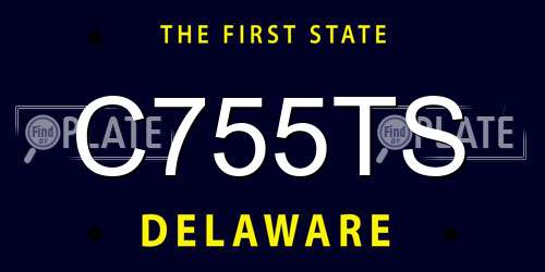 C755TS Delaware License Plate