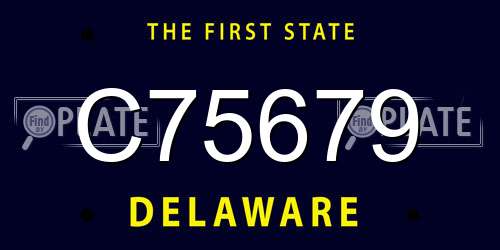 C75679 Delaware License Plate