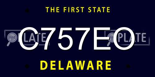 C757EO Delaware License Plate