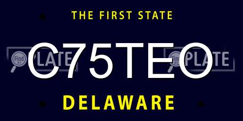 C75TEO Delaware License Plate