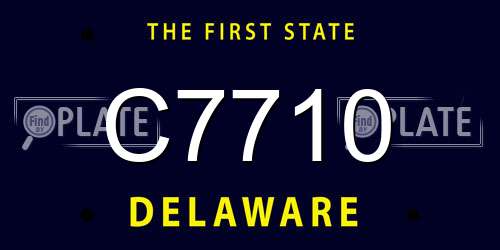 C7710 Delaware License Plate