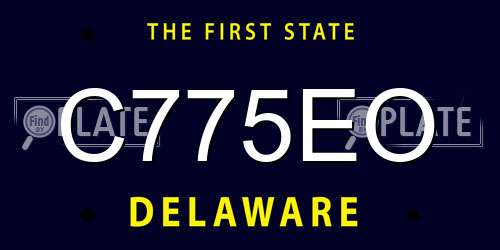 C775EO Delaware License Plate
