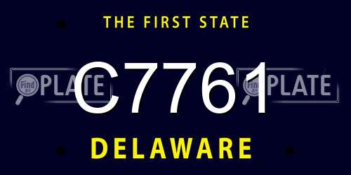 C7761 Delaware License Plate