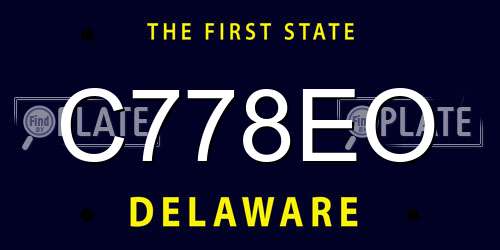 C778EO Delaware License Plate