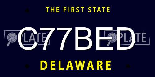 C77BED Delaware License Plate