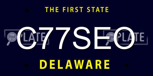 C77SEO Delaware License Plate