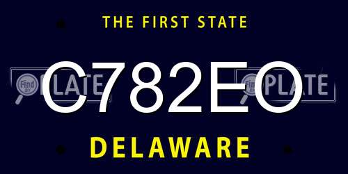 C782EO Delaware License Plate