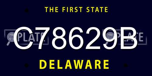 C78629B Delaware License Plate