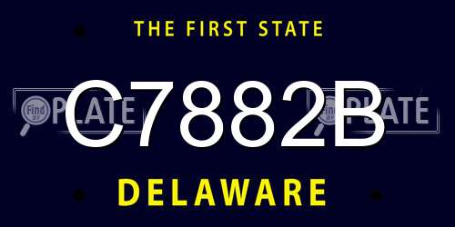 C7882B Delaware License Plate