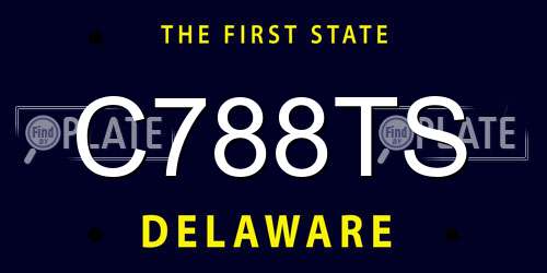 C788TS Delaware License Plate