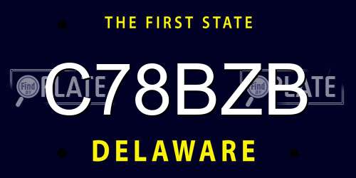 C78BZB Delaware License Plate