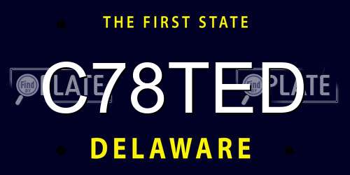 C78TED Delaware License Plate