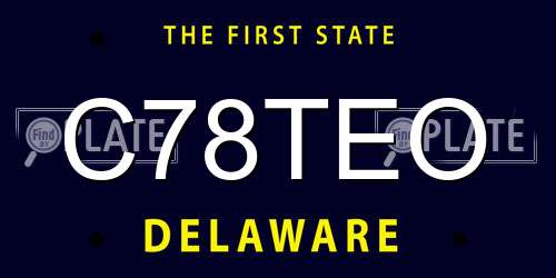 C78TEO Delaware License Plate