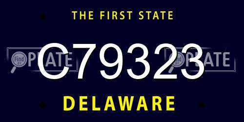 C79323 Delaware License Plate