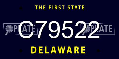 C79522 Delaware License Plate