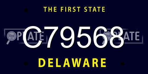 C79568 Delaware License Plate