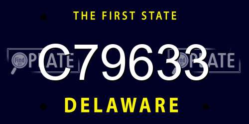 C79633 Delaware License Plate